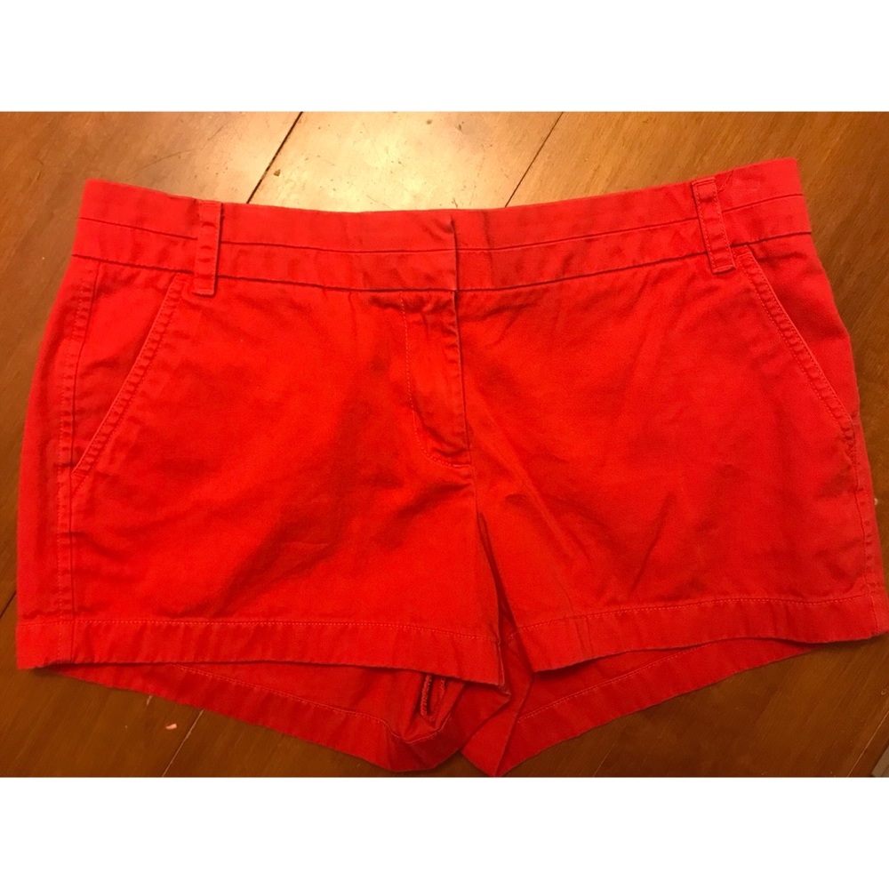 Jcrew red chino shorts